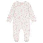 Baby Girls White & Pink Swan Babygrow, 1, hi-res