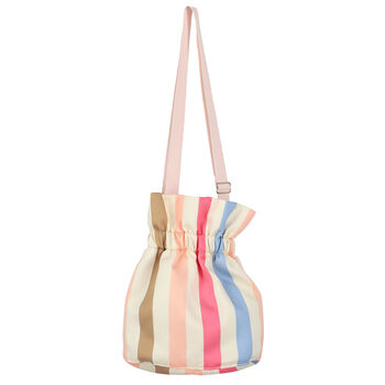 Girls Multi-Colored Striped Handbag