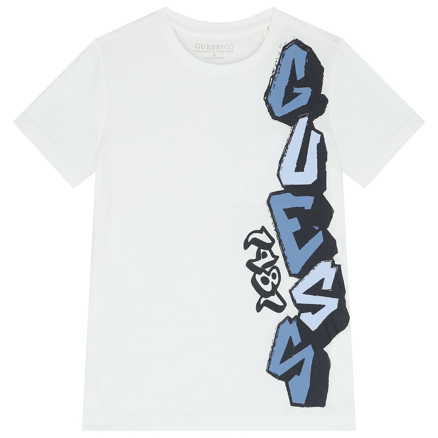 Boys White Graffiti Logo T-Shirt, 1, hi-res image number null