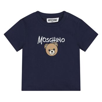Younger Navy Blue Teddy Bear Logo T-Shirt