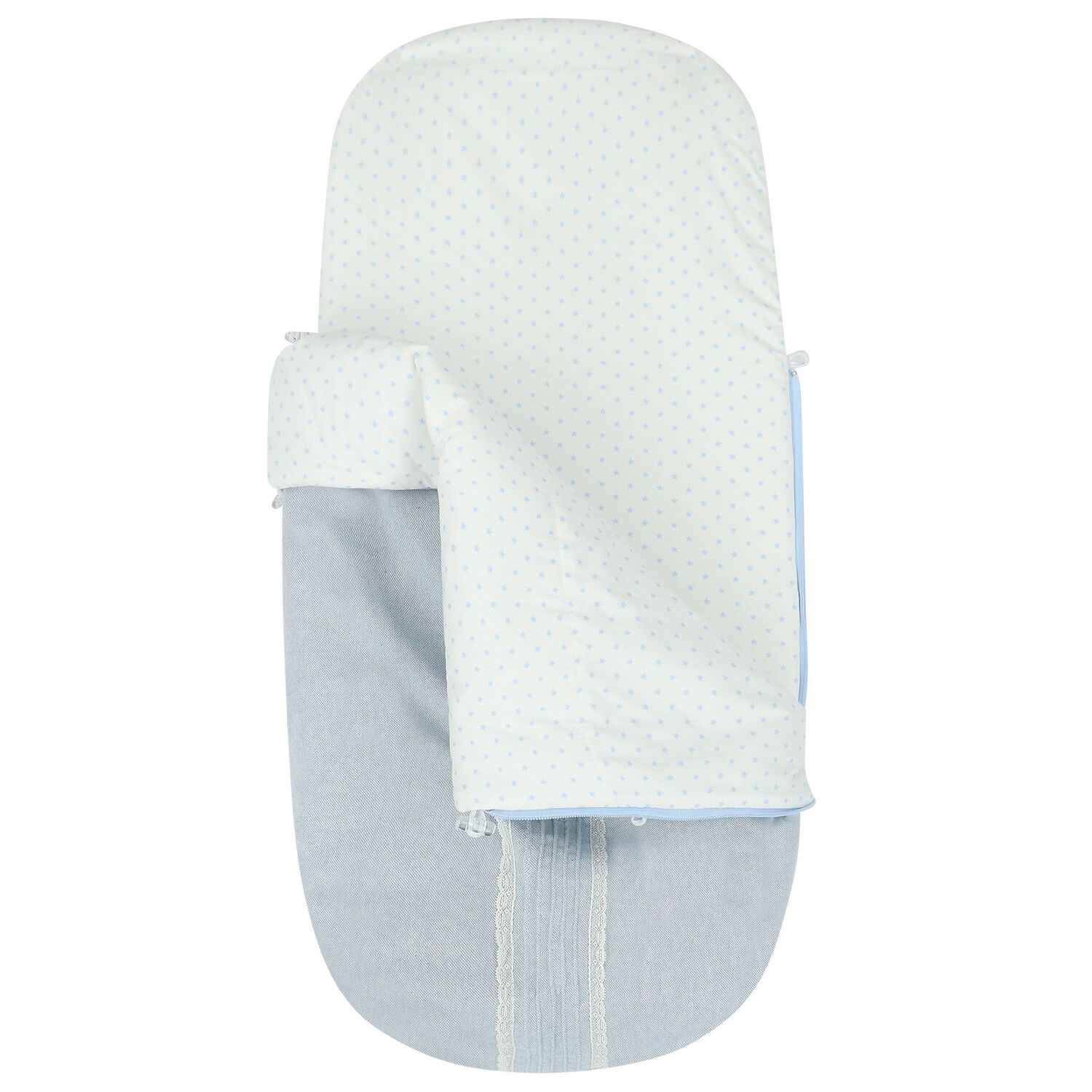 Boys Blue & White Stars Baby Pram Nest, 2, hi-res image number null