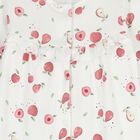طقم ملابس أطفال بناتي أبيض ووردي بنقشة التفاح (عبوة من قطعتين), 2, hi-res