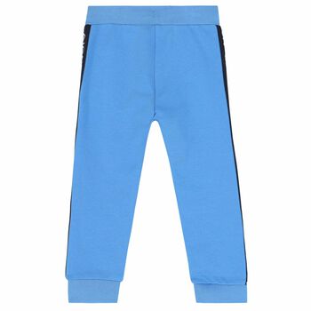 Younger Boys Blue Logo Joggers