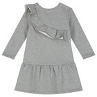 Girls Grey Sweater Dress, 1, hi-res