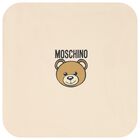 Beige Teddy Bear Logo Baby Blanket, 2, hi-res