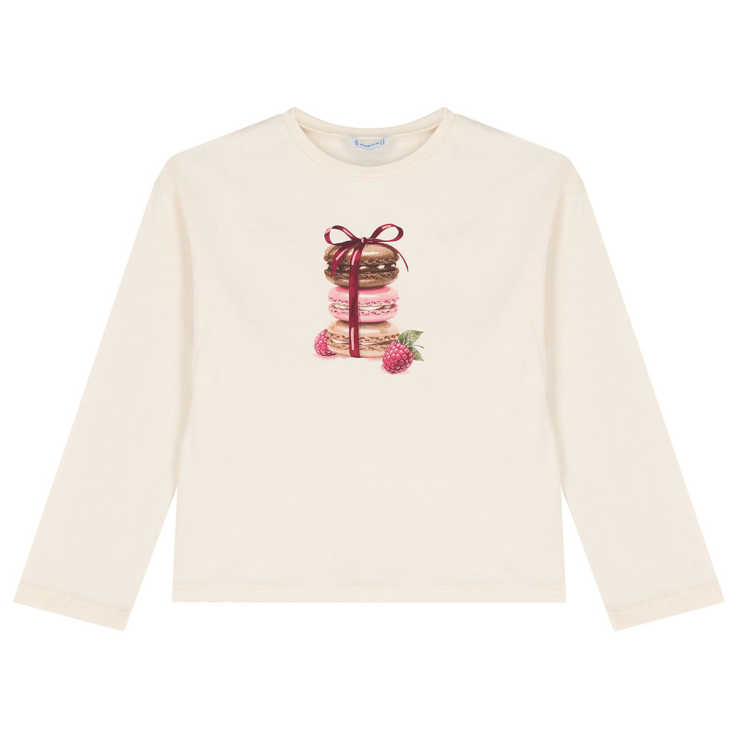 Girls Ivory Macarons Long Sleeve Top Set, 1, hi-res