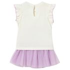 Younger Girls Ivory & Lilac Skirt Set, 2, hi-res