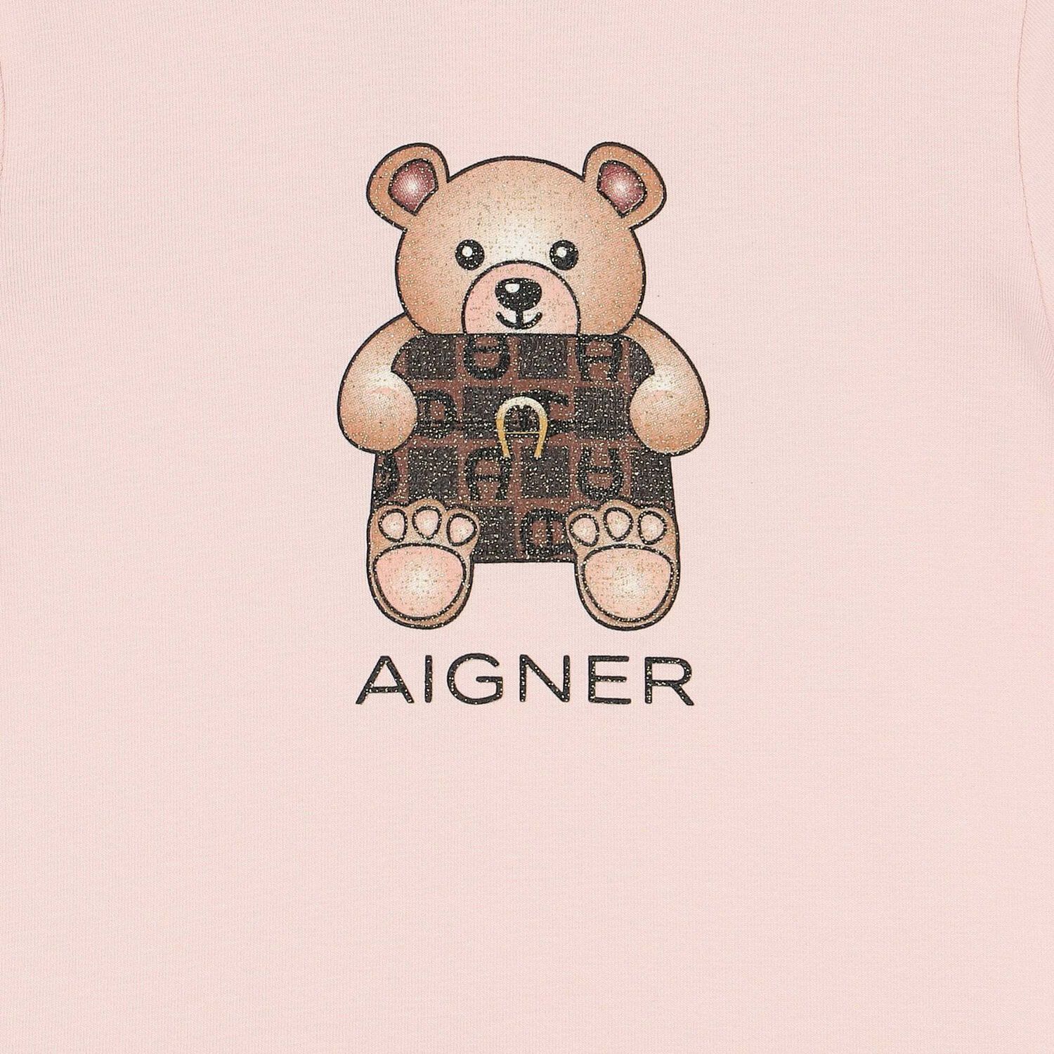 Younger Girls Pink Teddy Bear Dress, 1, hi-res image number null