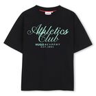 Boys Black Logo T-Shirt, 1, hi-res