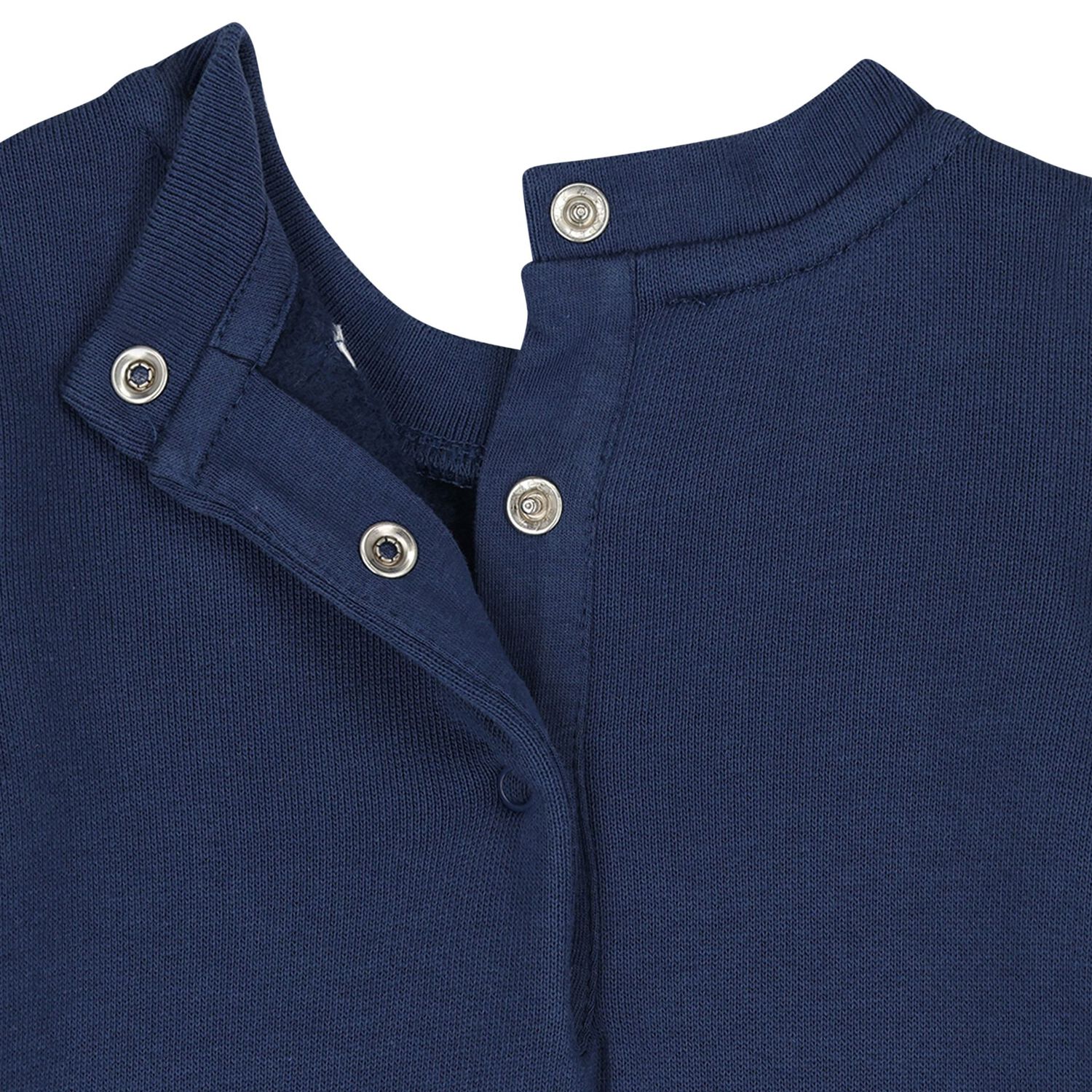 Baby Boys Navy Blue Polo Bear Romper, 1, hi-res