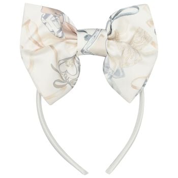 Girls Ivory Bow Headband