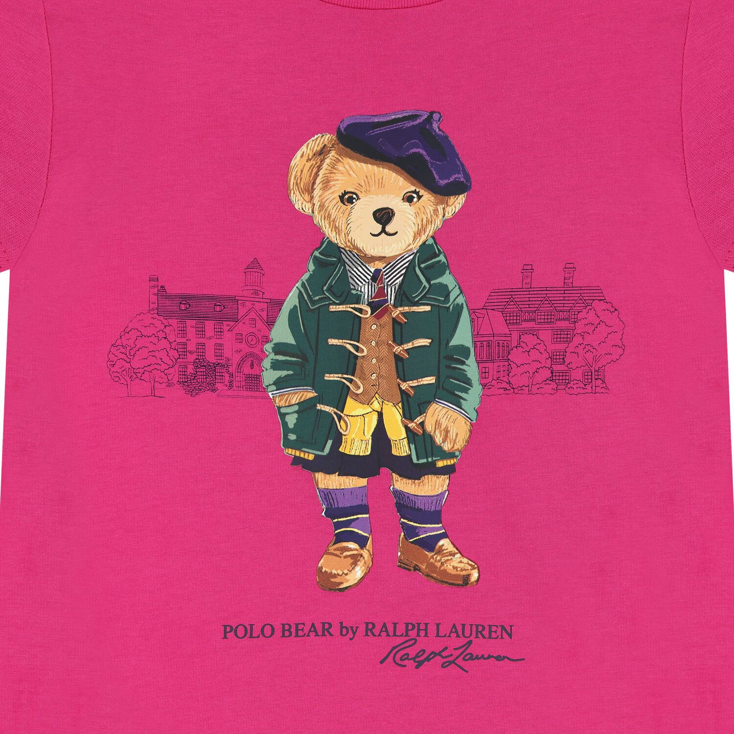 Girls Pink Polo Bear T-Shirt, 1, hi-res image number null