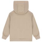 Boys Beige Sports Car Hooded Top, 1, hi-res