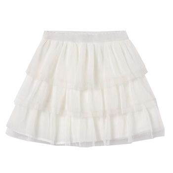 Girls Beige Tulle Skirt