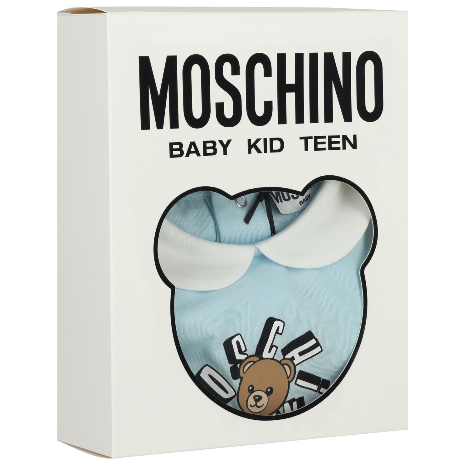 Blue Teddy Bear Logo Babygrow Gift Set , 3, hi-res