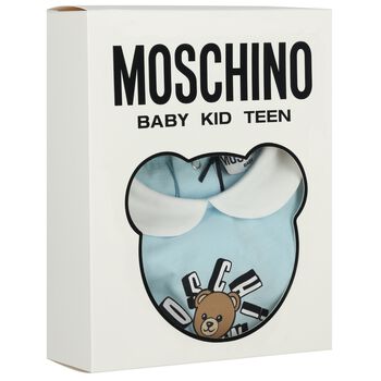 Blue Teddy Bear Logo Babygrow Gift Set 