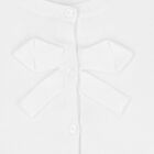 Girls White Bow Knit Cardigan, 1, hi-res