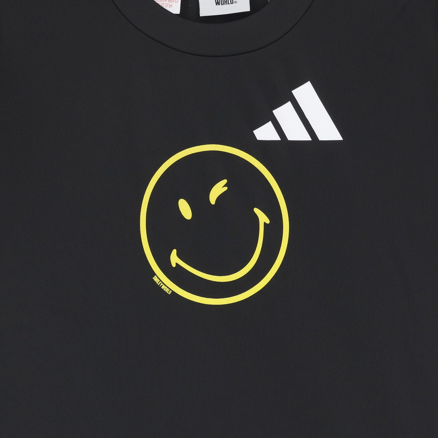 Black Smiley Logo Shorts Set, 1, hi-res
