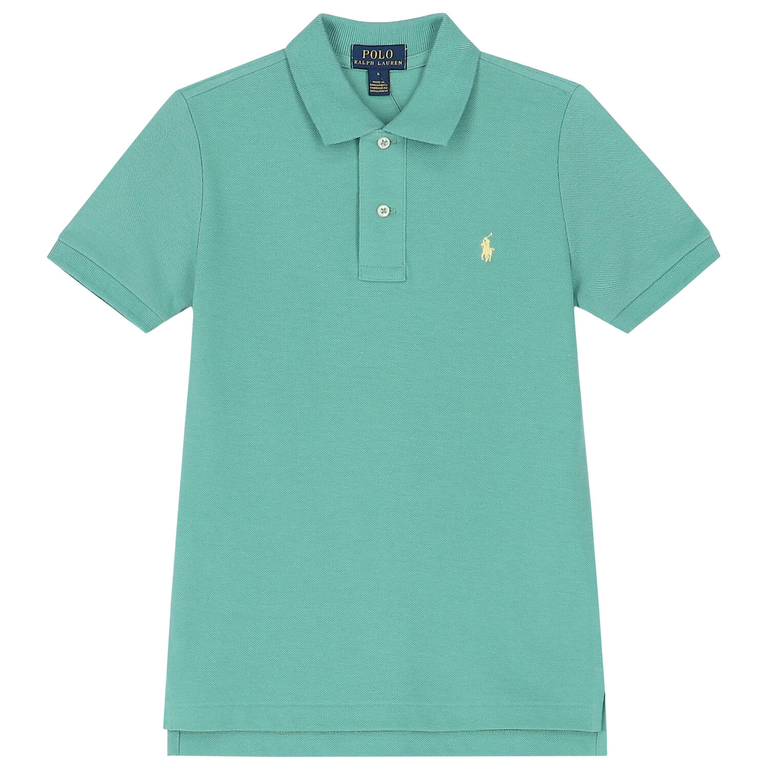 Boys Green Logo Polo Shirt, 2, hi-res