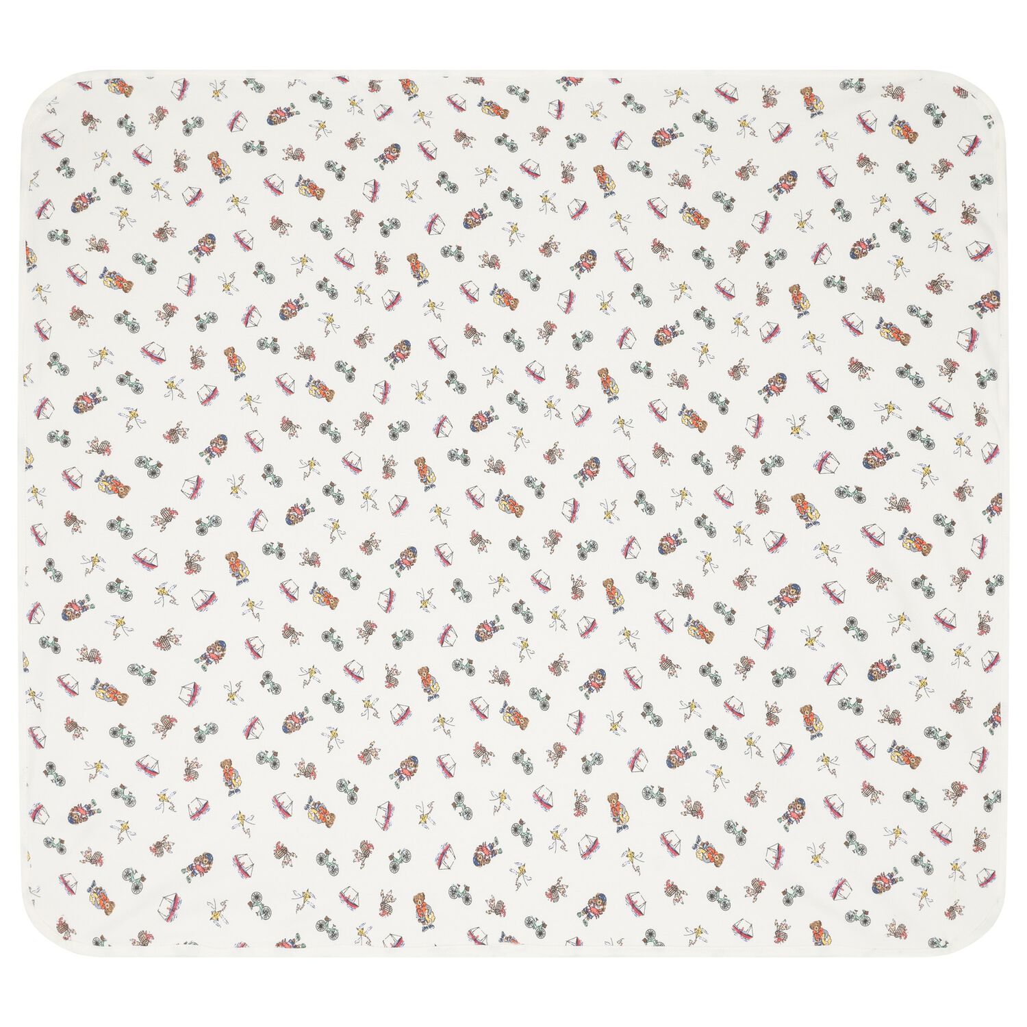 Ivory Playful Bear Baby Blanket, 1, hi-res
