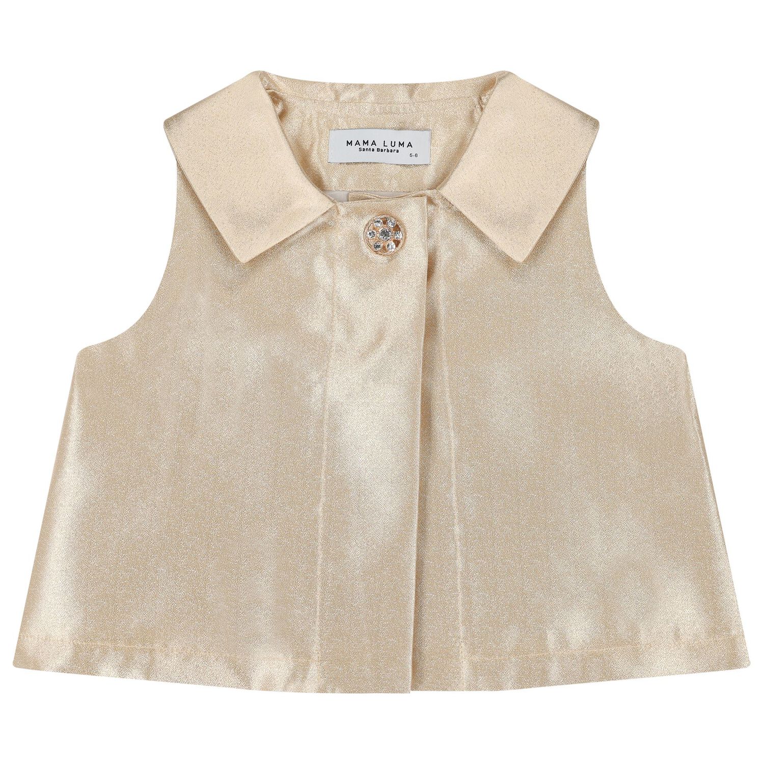 طقم تنورة باللون الذهبي للبنات, 1, hi-res