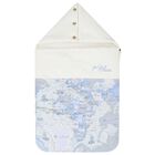 Baby Boys Ivory & Blue Geo Map Nest, 1, hi-res