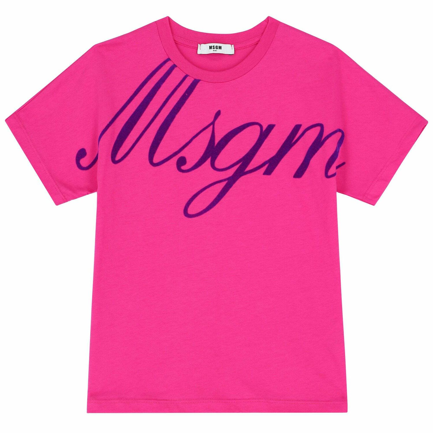 MSGM Girls Pink Logo T-Shirt | Junior Couture USA