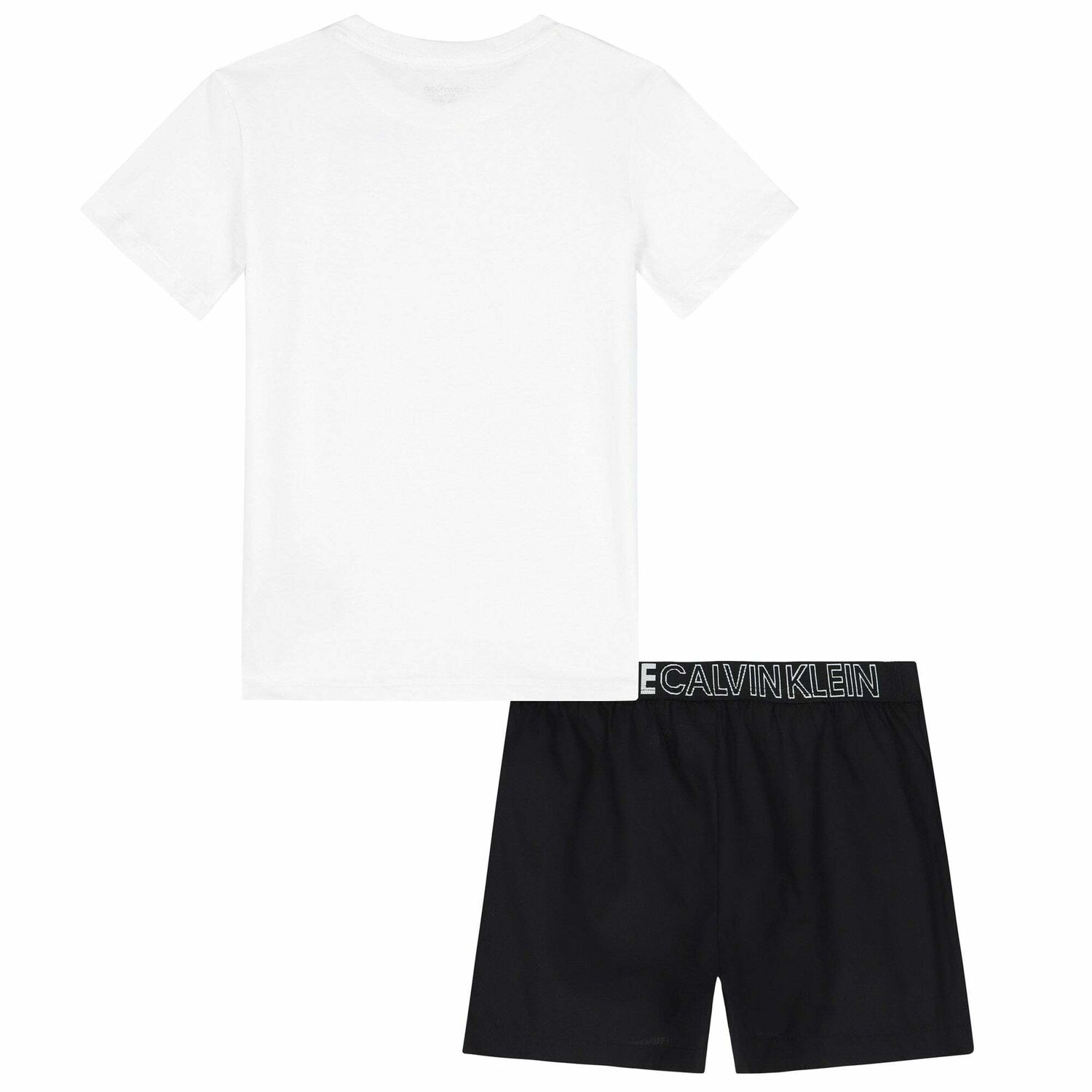Boys White & Black Logo Pyjamas, 1, hi-res