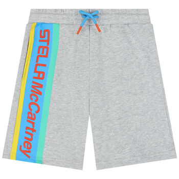 Boys Grey Logo Shorts