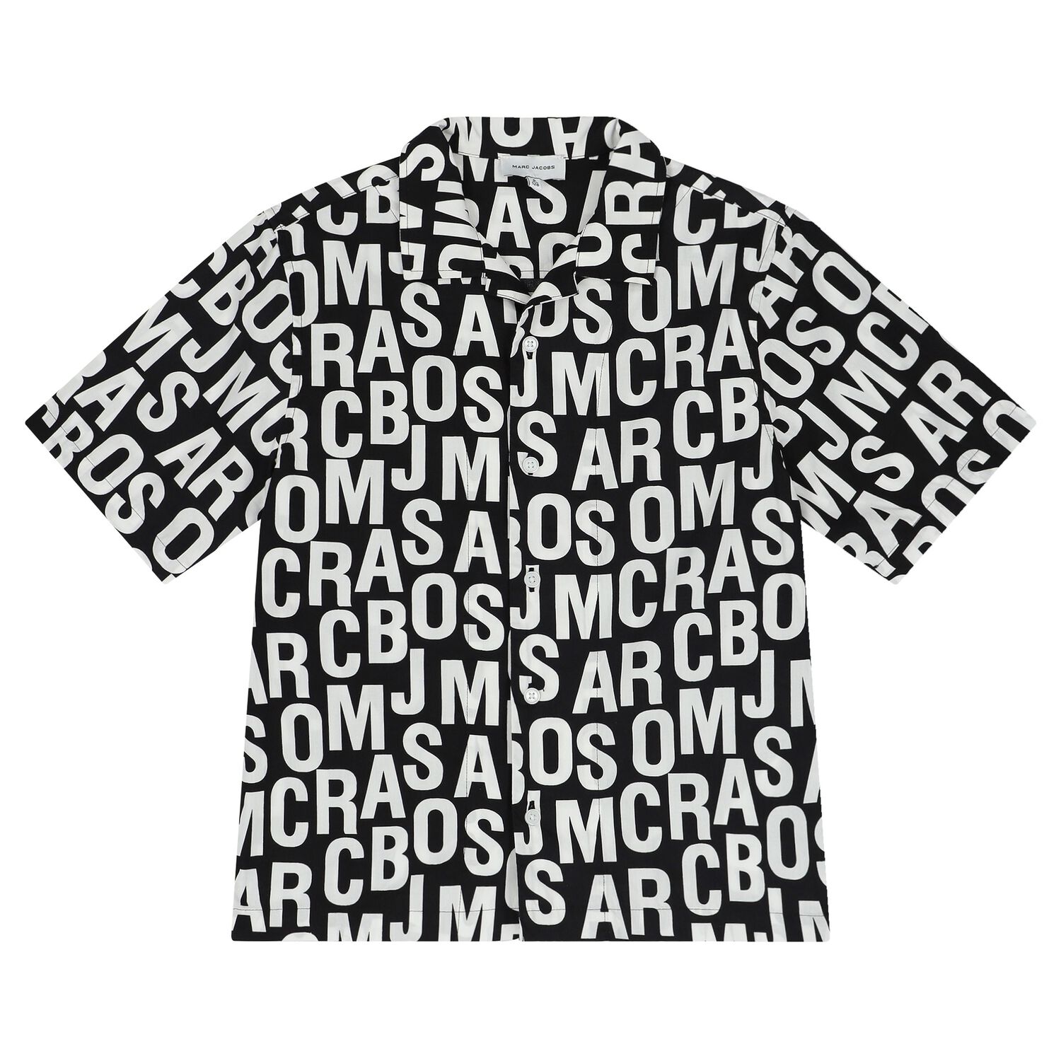 Boys Black & White Logo Shirt, 1, hi-res