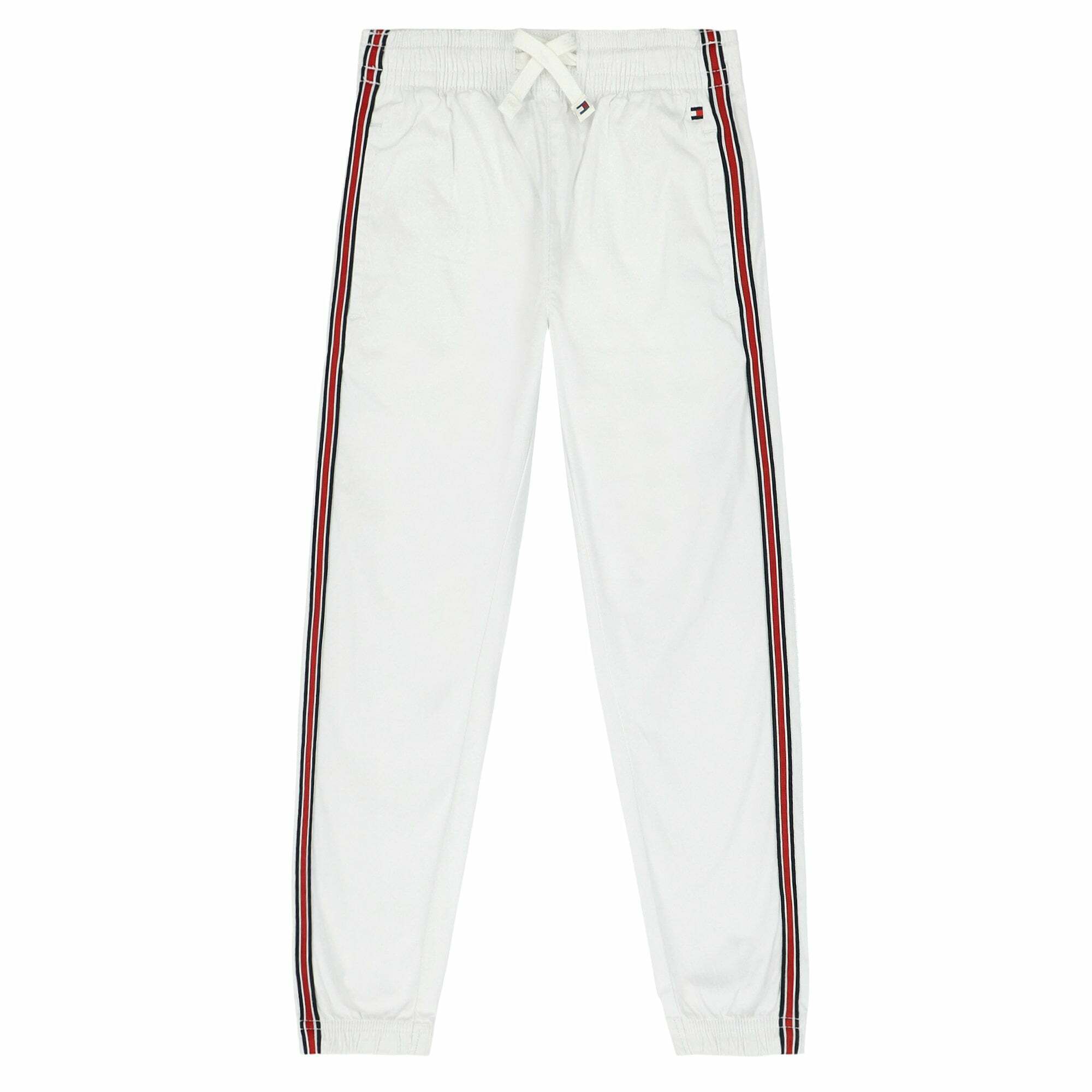 Tommy Hilfiger Boys White Cotton Trousers | Junior Couture USA