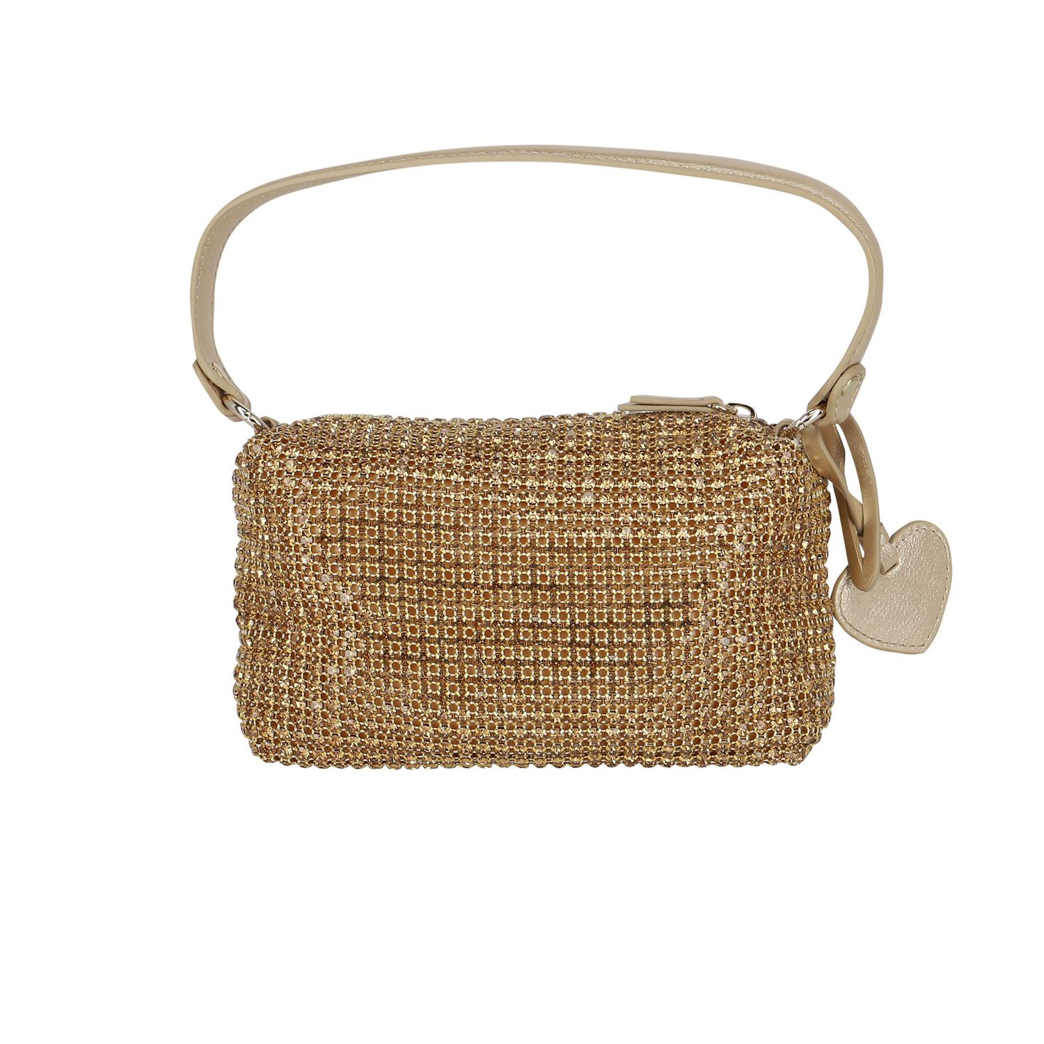 حقيبة يد بنات بالشعار باللون الذهبى, 1, hi-res