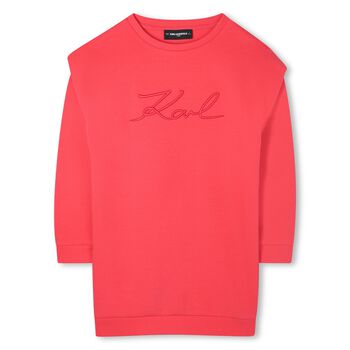Girls Pink Logo Dress