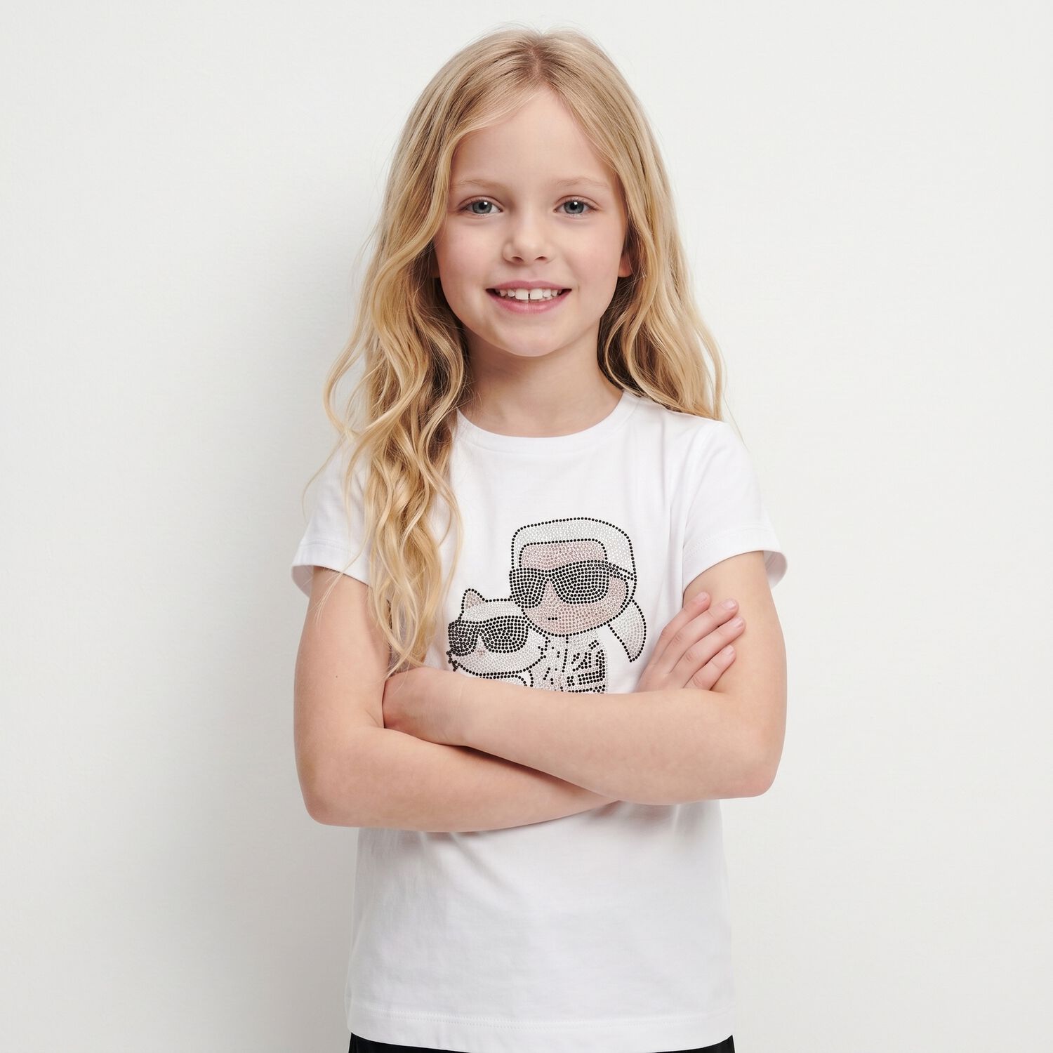 Girls White Ikonik T-Shirt, 2, hi-res