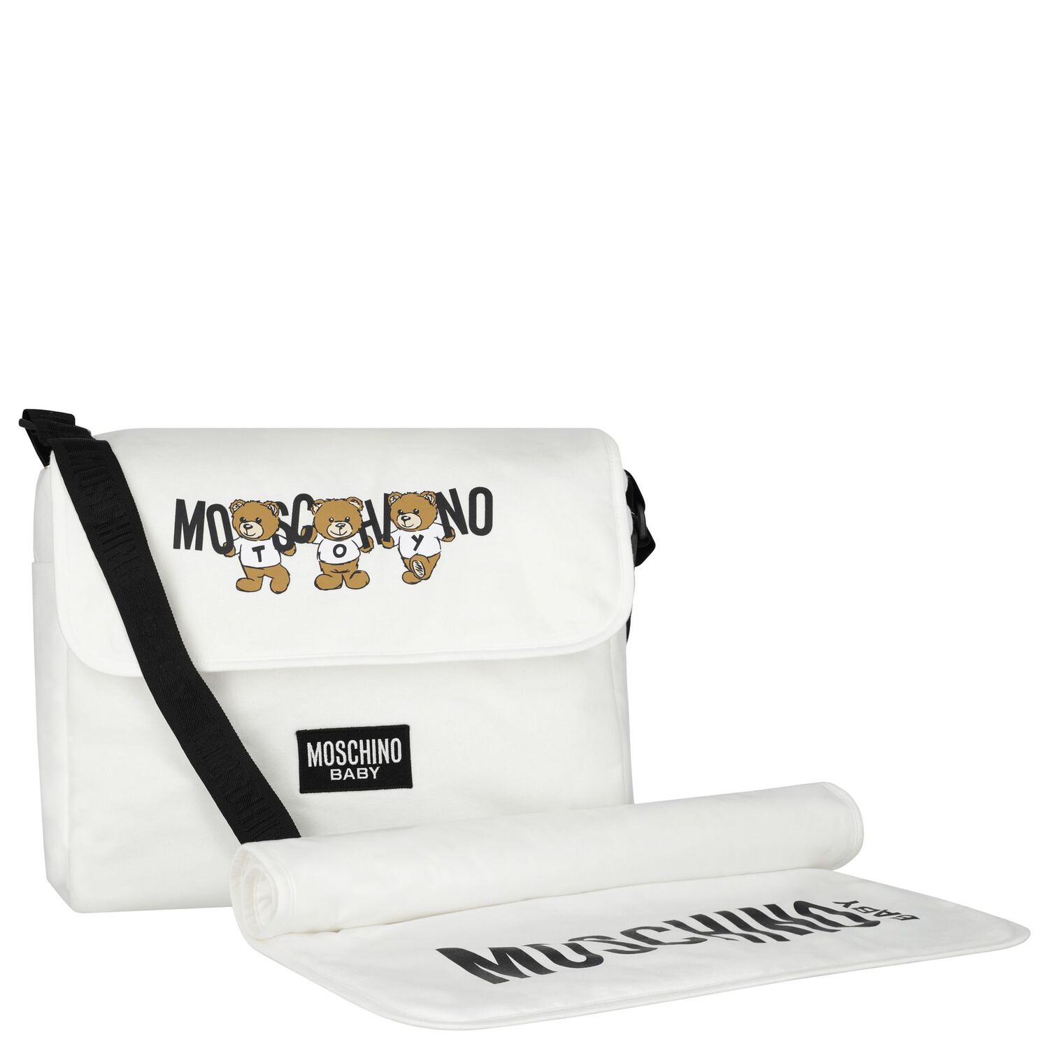 شنطة مواليد بشعار تيدي باللون العاجي للأطفال  , 1, hi-res