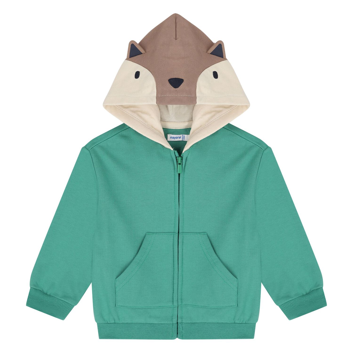 Younger Boys White, Green & Navy Blue Fox Tracksuit ( 3 Piece ), 1, hi-res