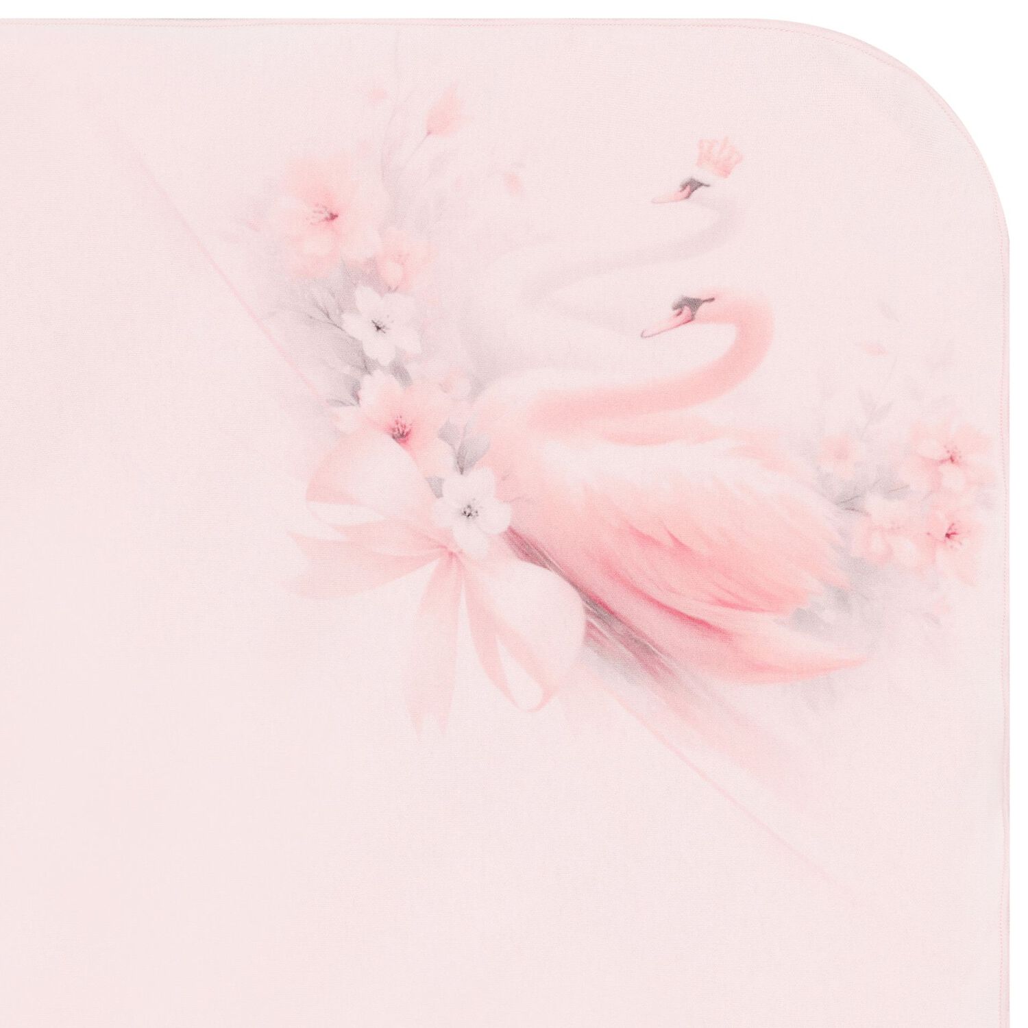طقم بطانية بجعة وردية للبنات, 1, hi-res image number null