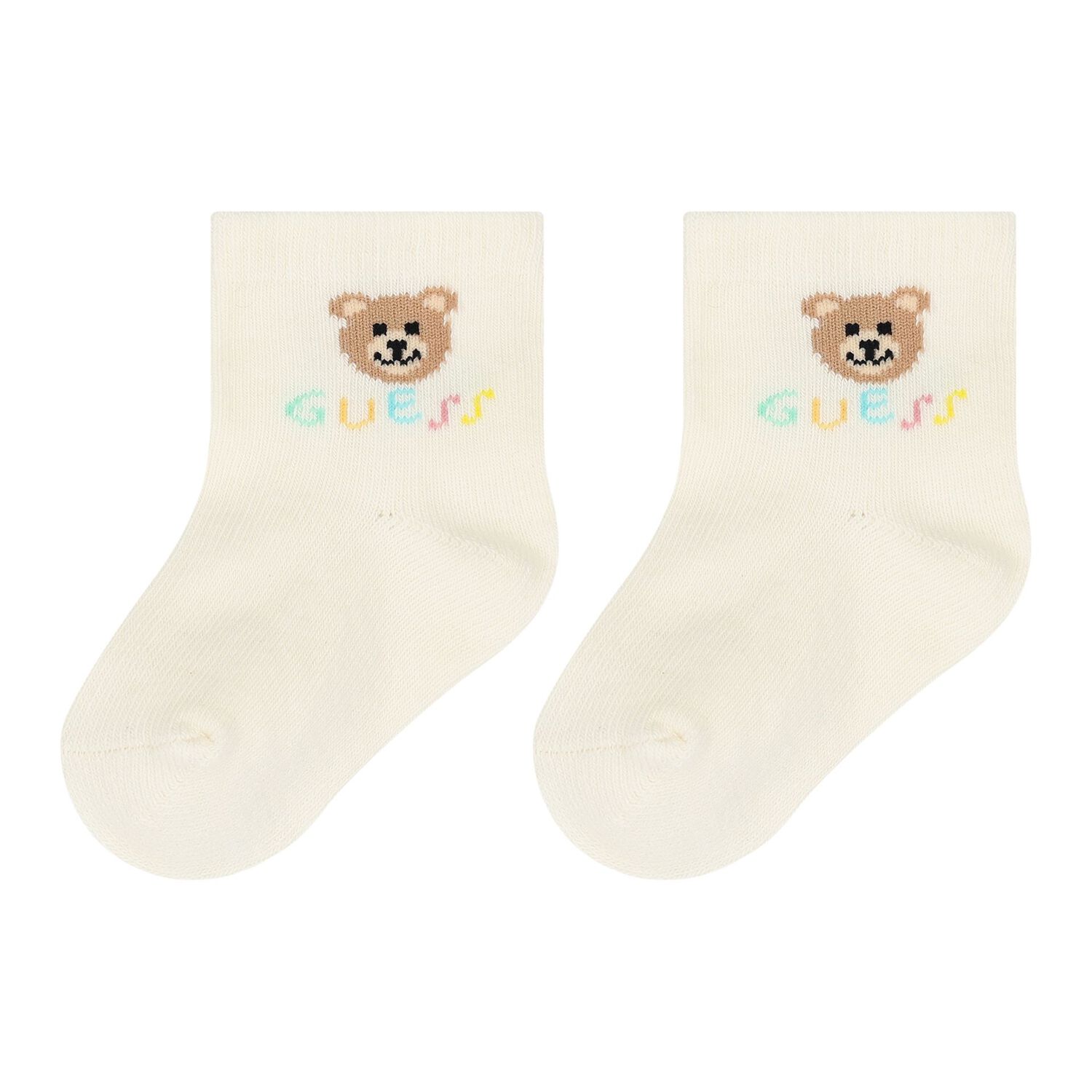 Beige & Ivory Logo Socks ( 3-Pack ), 1, hi-res image number null