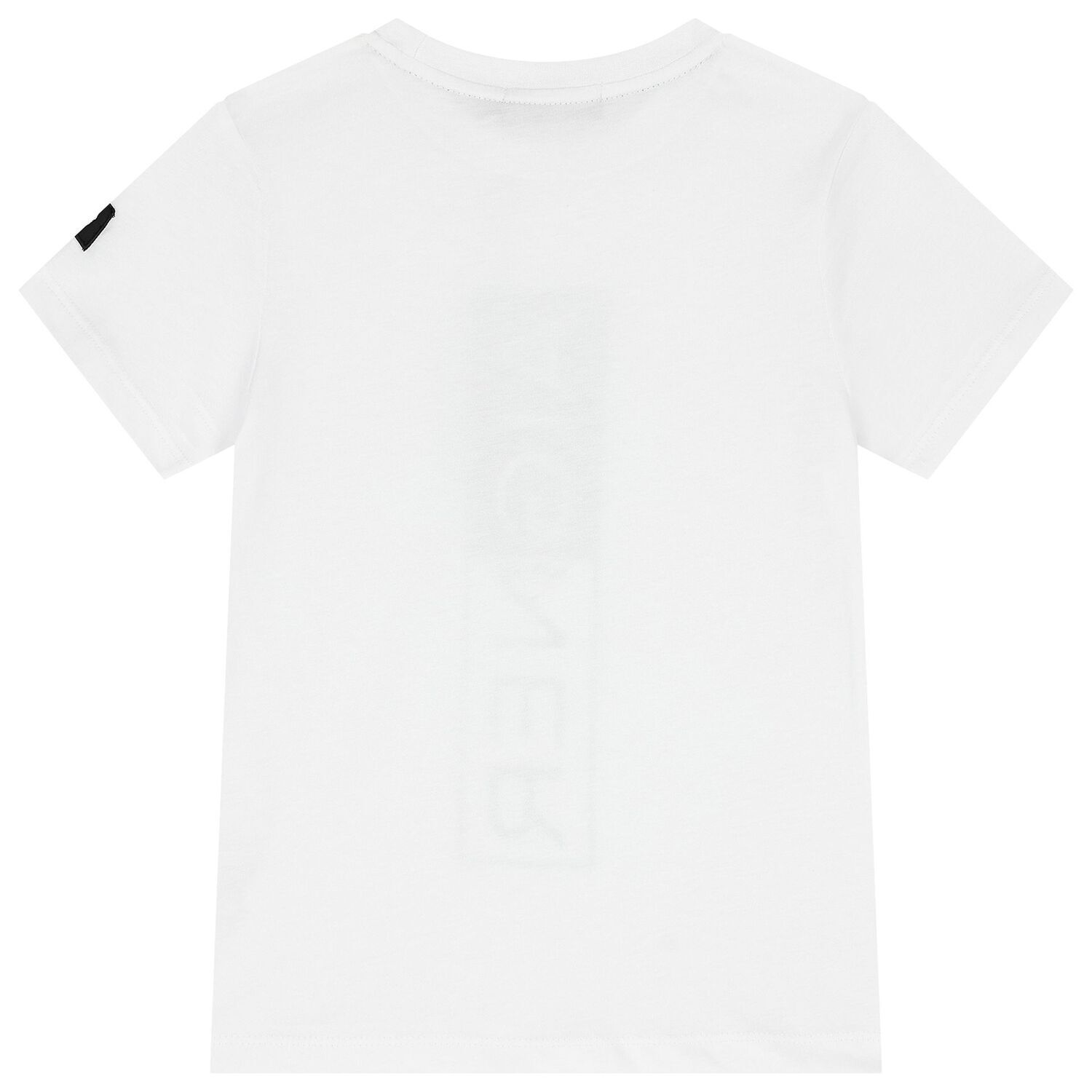 Boys White Logo T-Shirt, 4, hi-res image number null