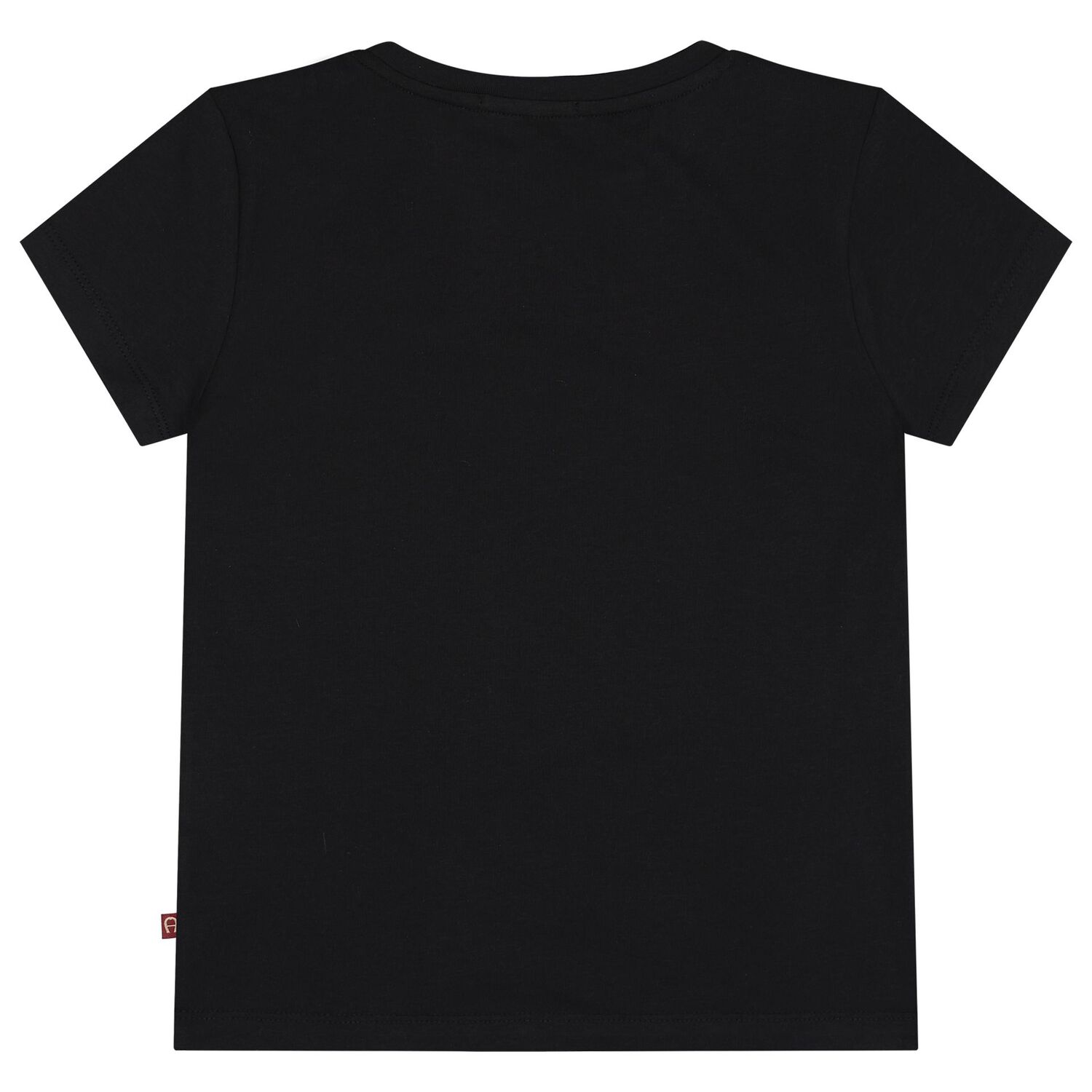 Girls Black & Gold Heart Logo T-Shirt, 2, hi-res