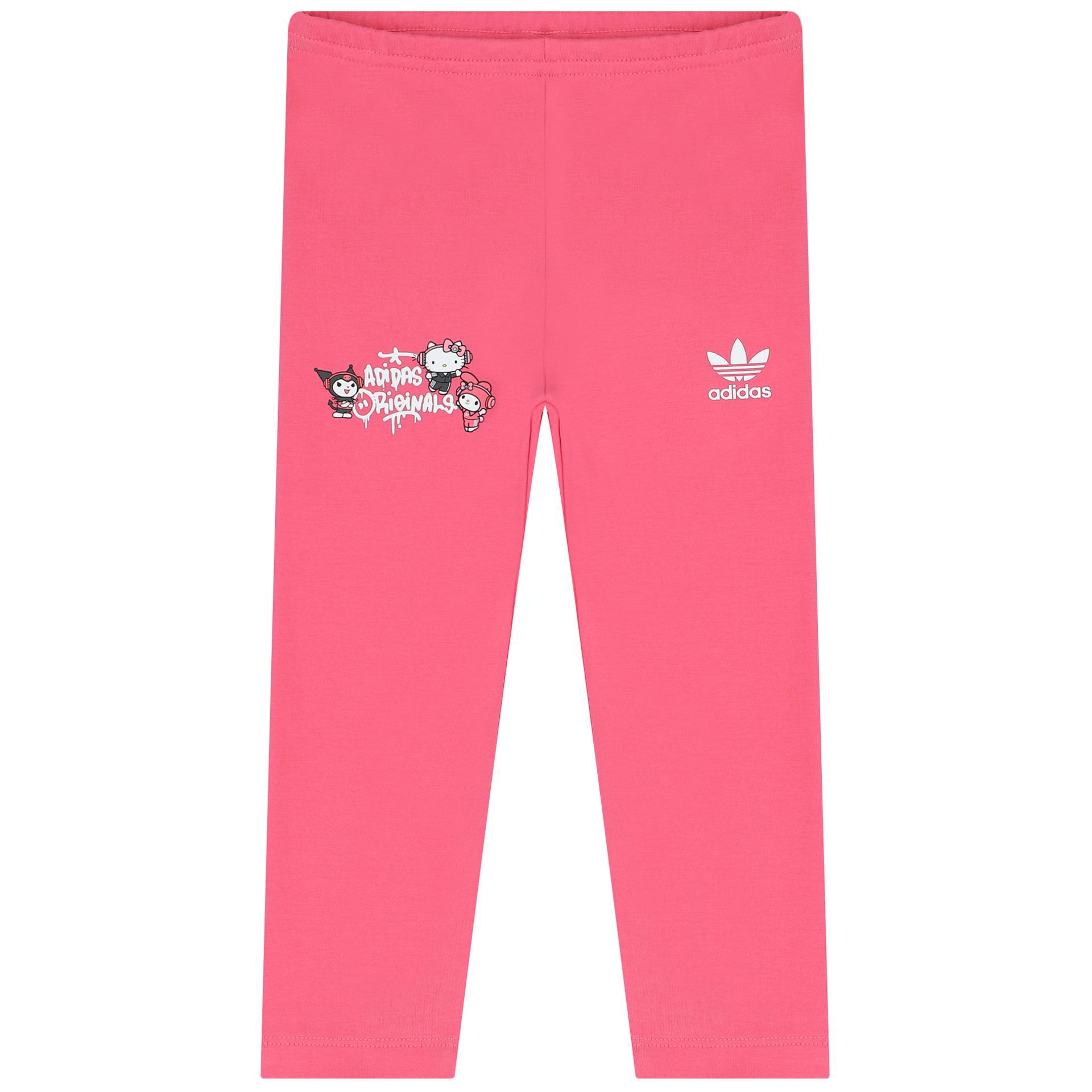 Adidas Kids Girls White Pink Hello Kitty Leggings Set Junior Couture