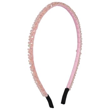 Le Chic Girls Pink Diamante Headband, 2 Girls Pink Diamante Headband