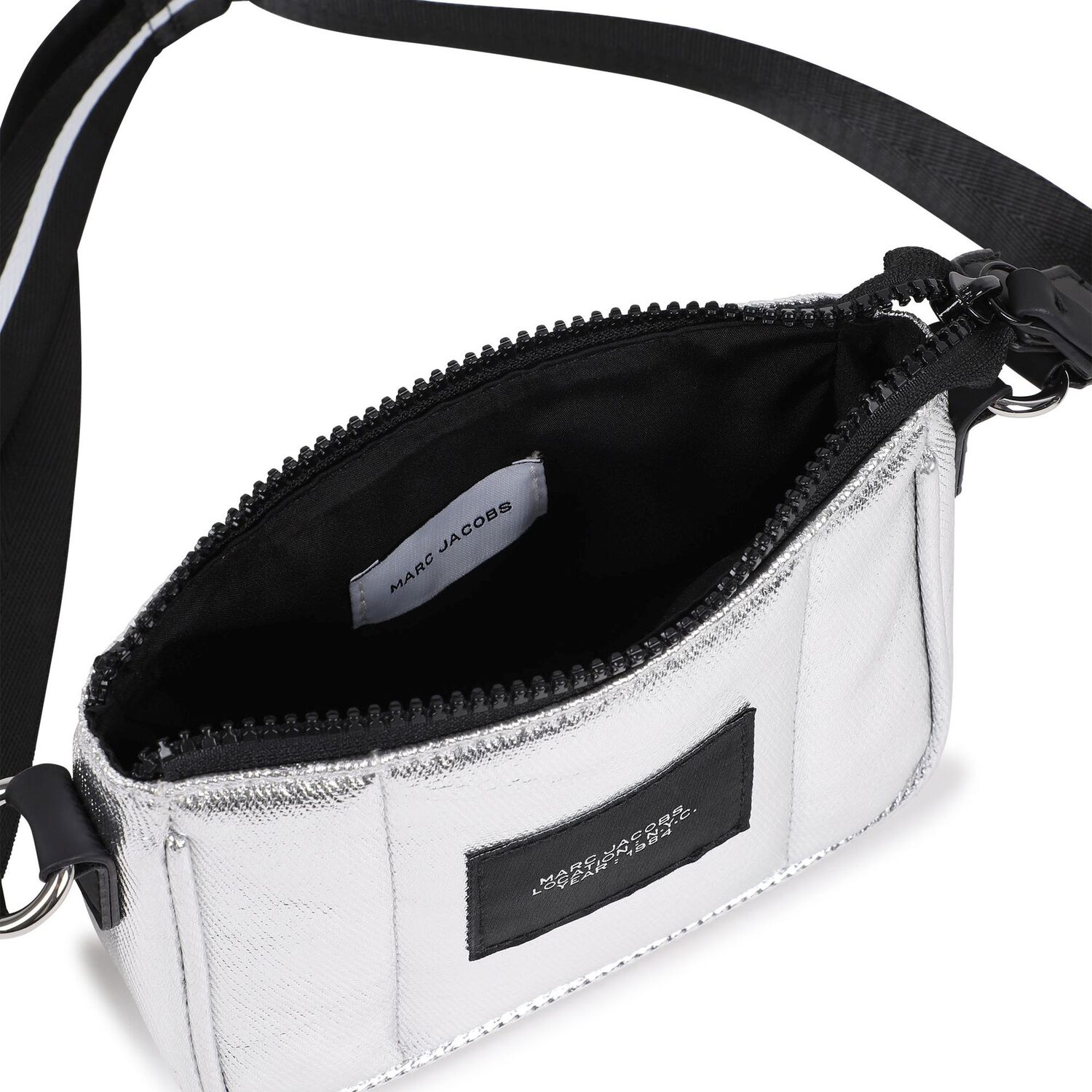 حقيبه يد بنات بالشعار باللون الفضي, 1, hi-res