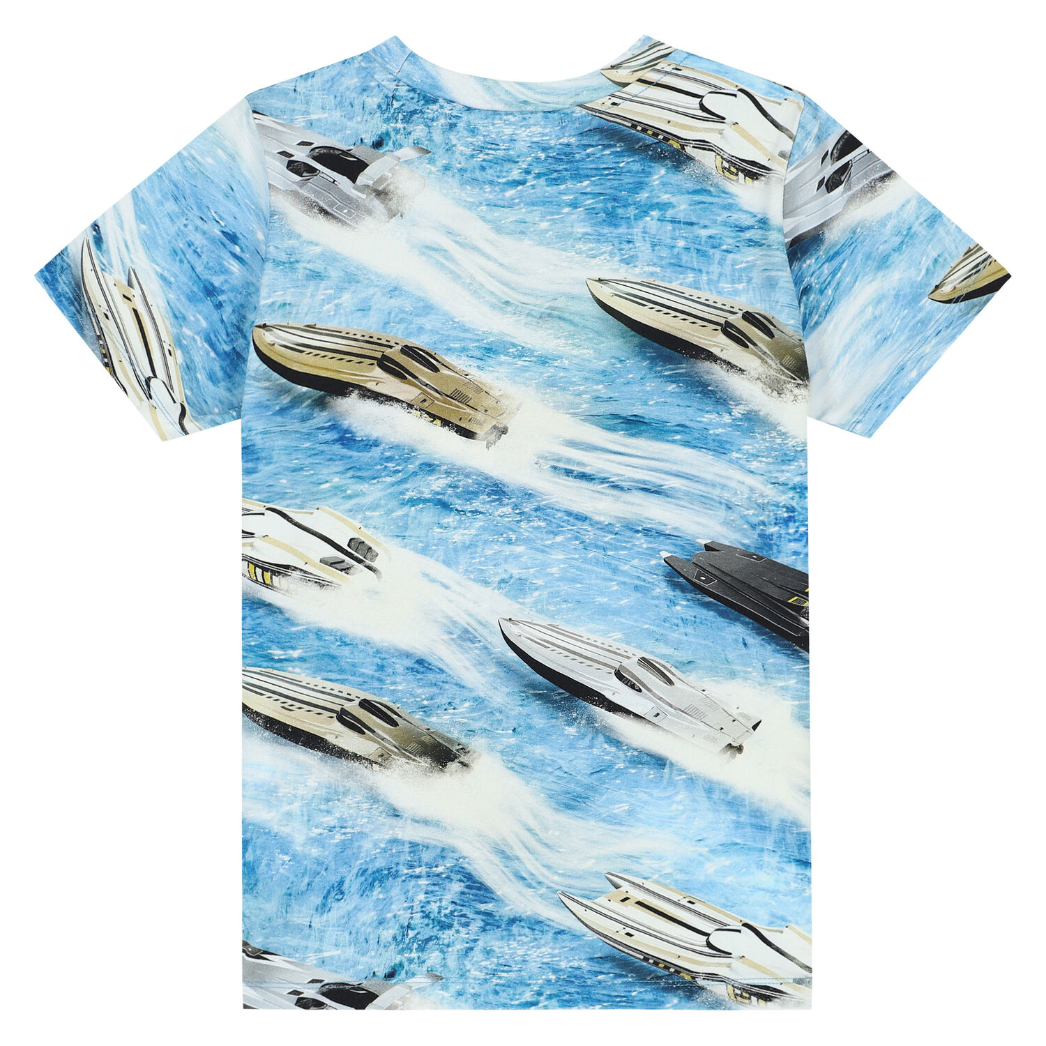 Boys Blue Speed Boat T-Shirt, 2, hi-res image number null