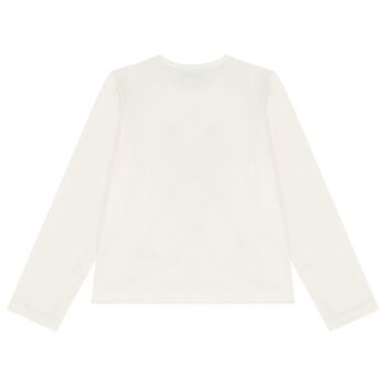 Girls Ivory Long Sleeve Top
