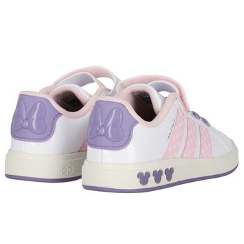 Girls White Minnie Mouse Patent Trainers 