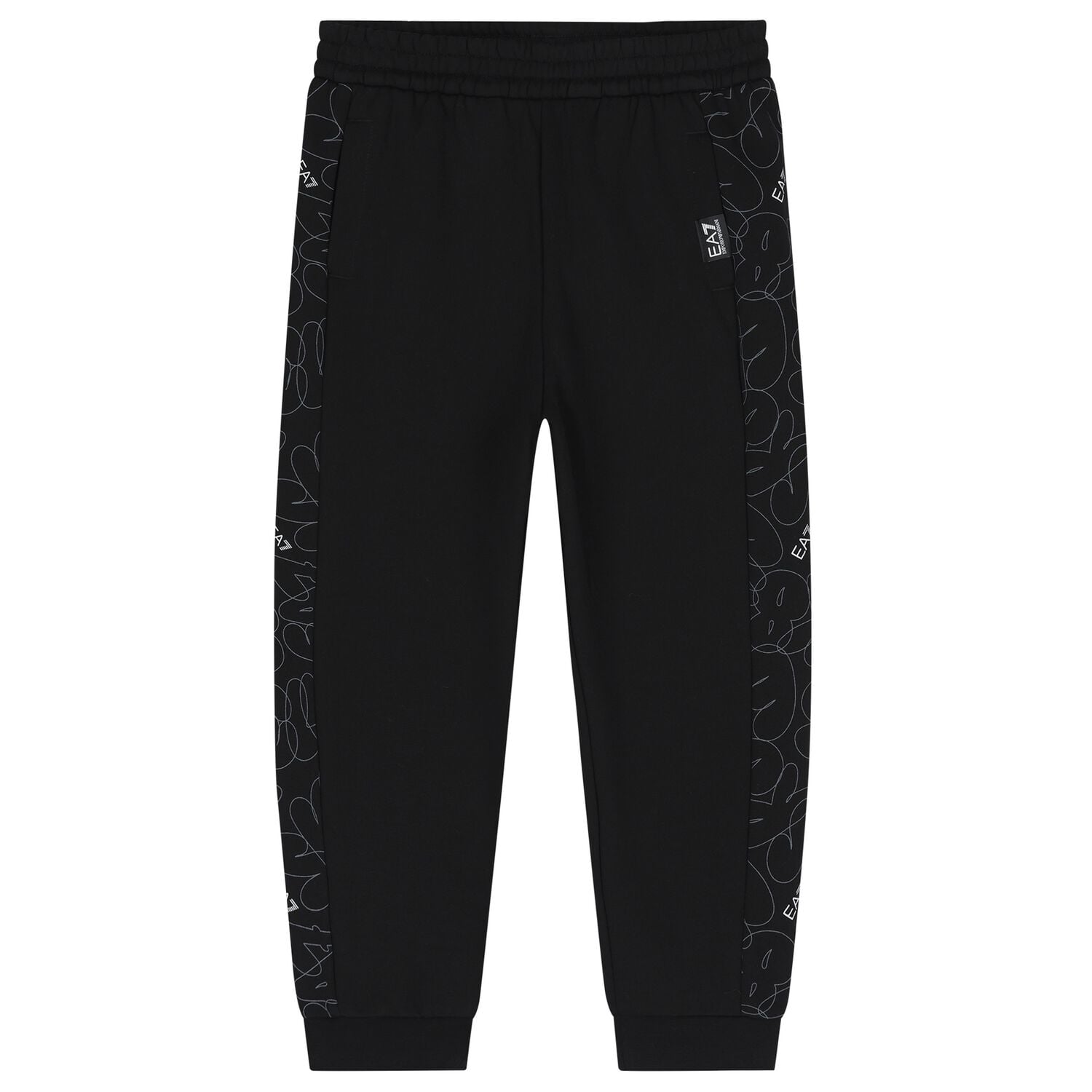 Boys Black Logo Joggers, 1, hi-res