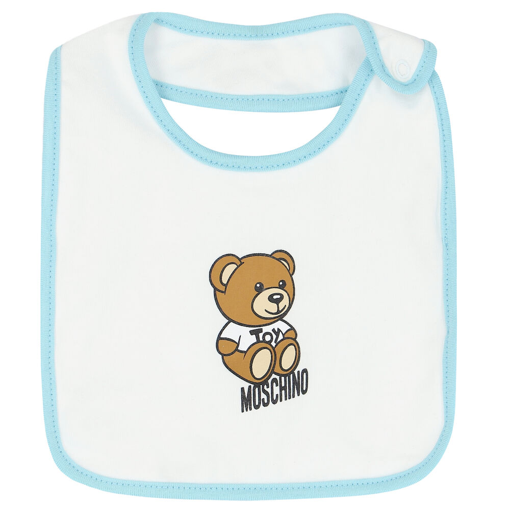 Moschino Baby Teddy Bear Logo Babygrow Set in Navy