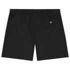 Boys Black Logo Swim Shorts, 1, hi-res
