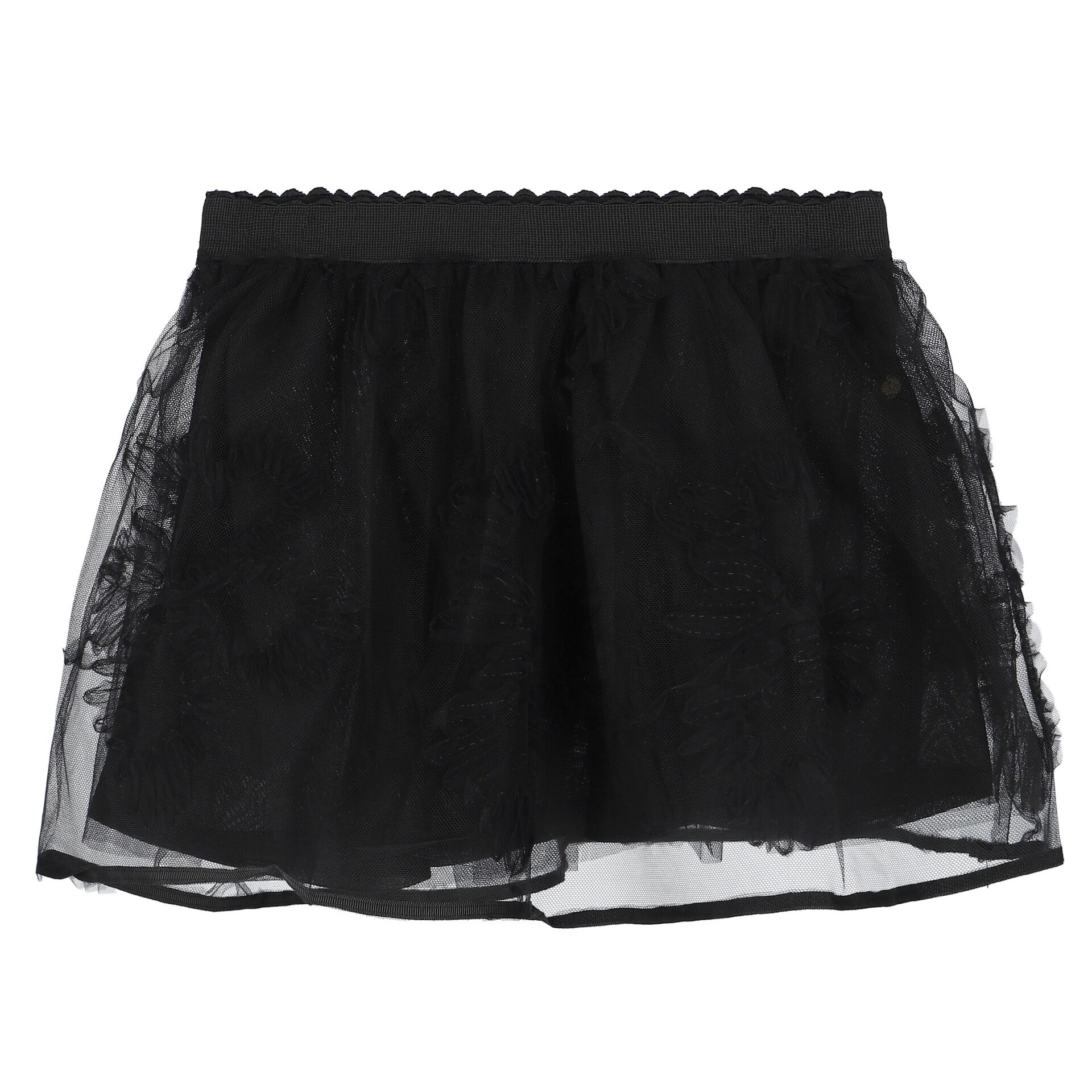 Mayoral Younger Girls Black Tulle Skirt Junior Couture
